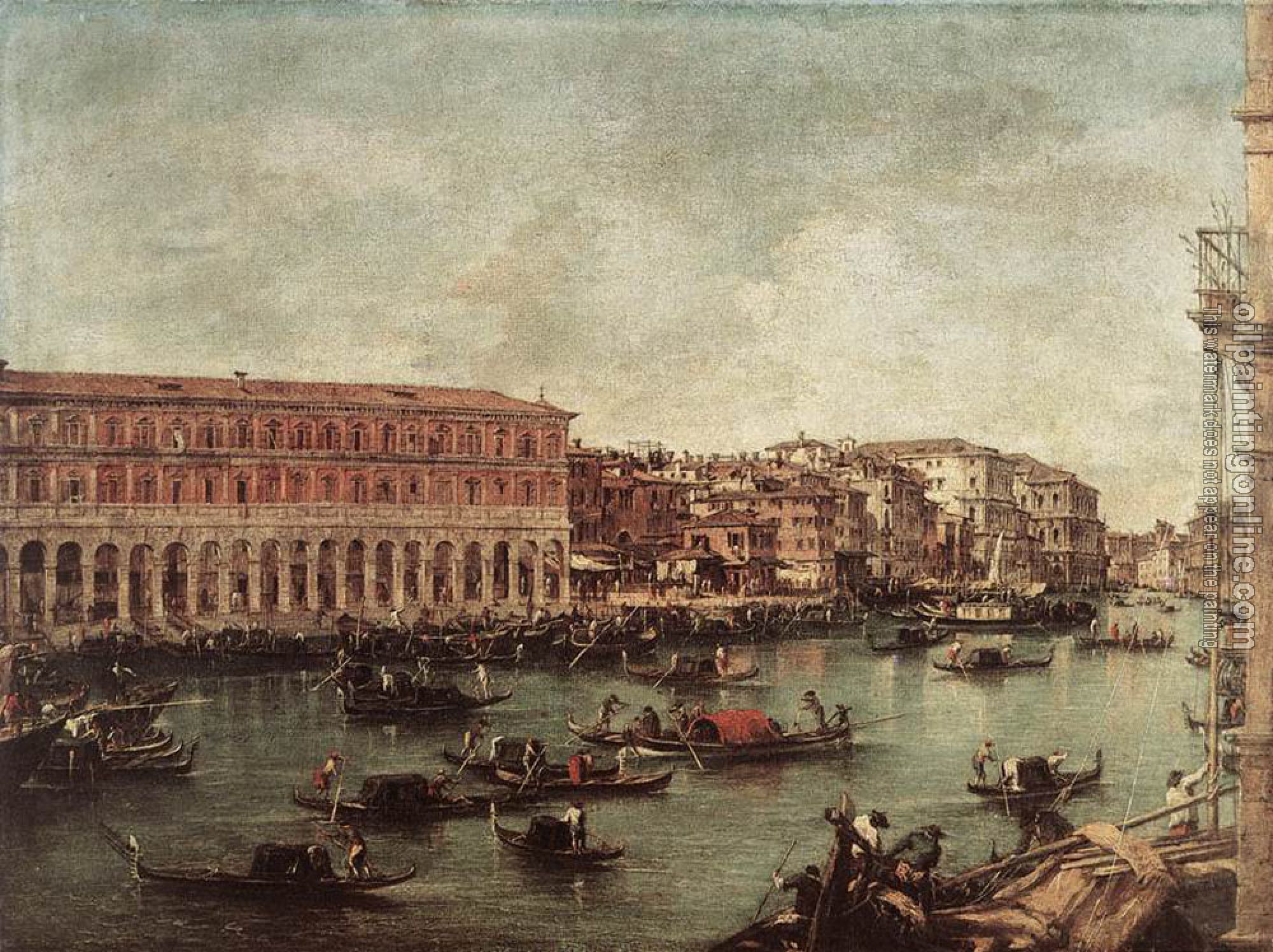 Francesco Guardi - The Grand Canal at th Fish Market Pescheria